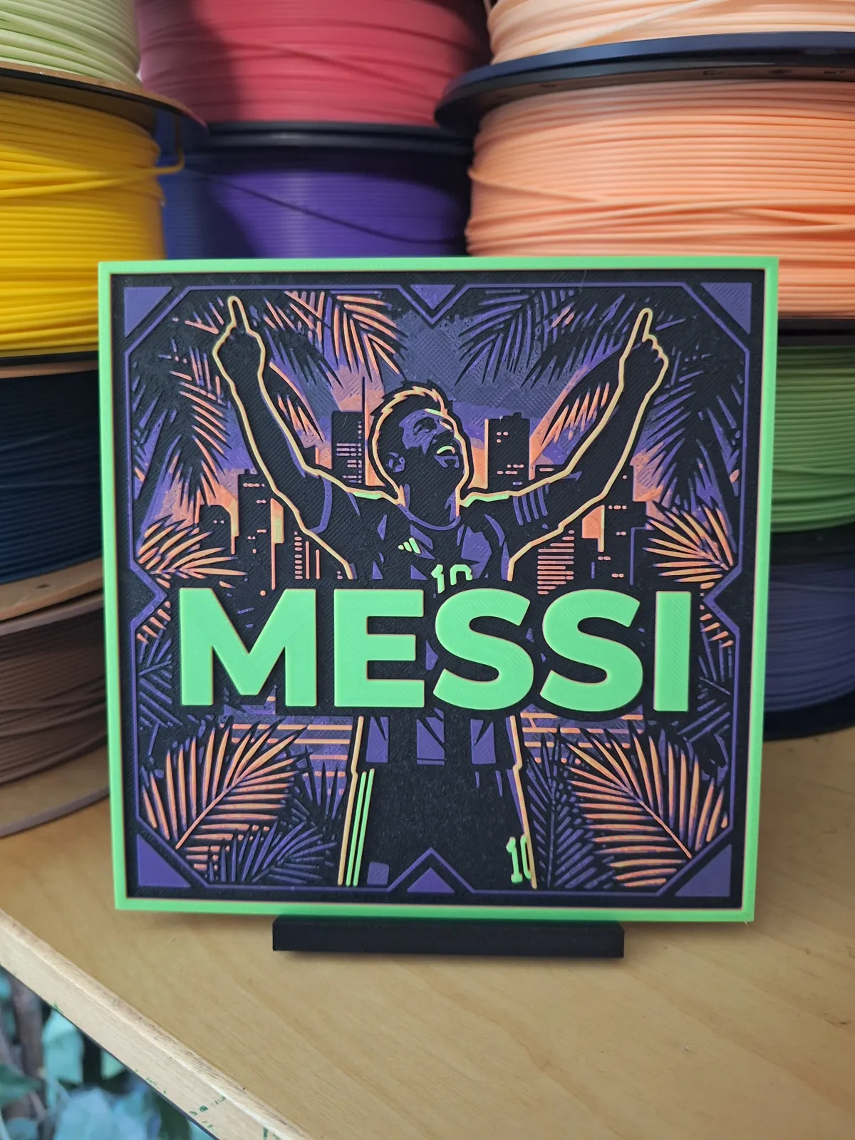 Neon Messi - Hueforge