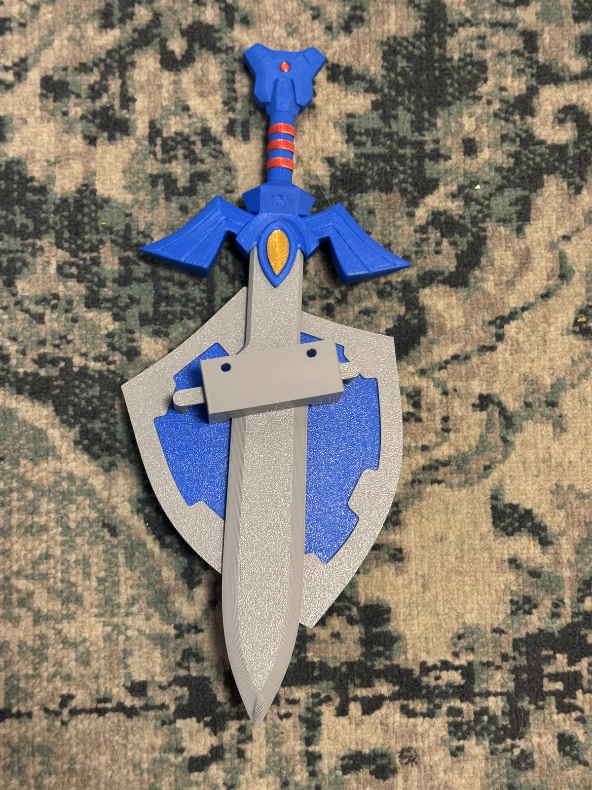Zelda Hylian Shield & Master Sword With Wall Mount
