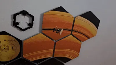 Cassini & Saturn's Rings ChromaLink HueForge