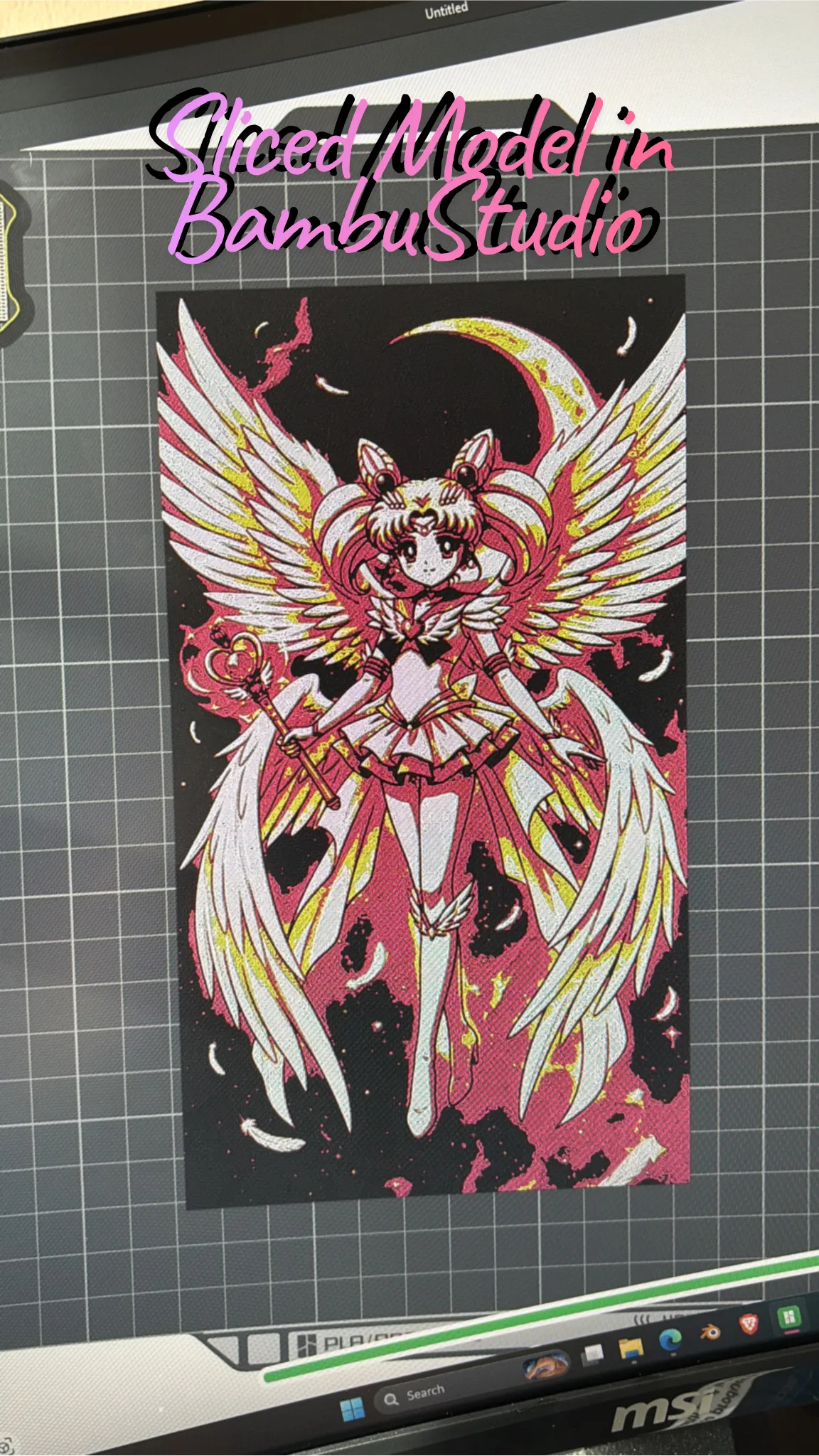 Chibiusa Hueforge - Sailor Chibi Moon inspired art