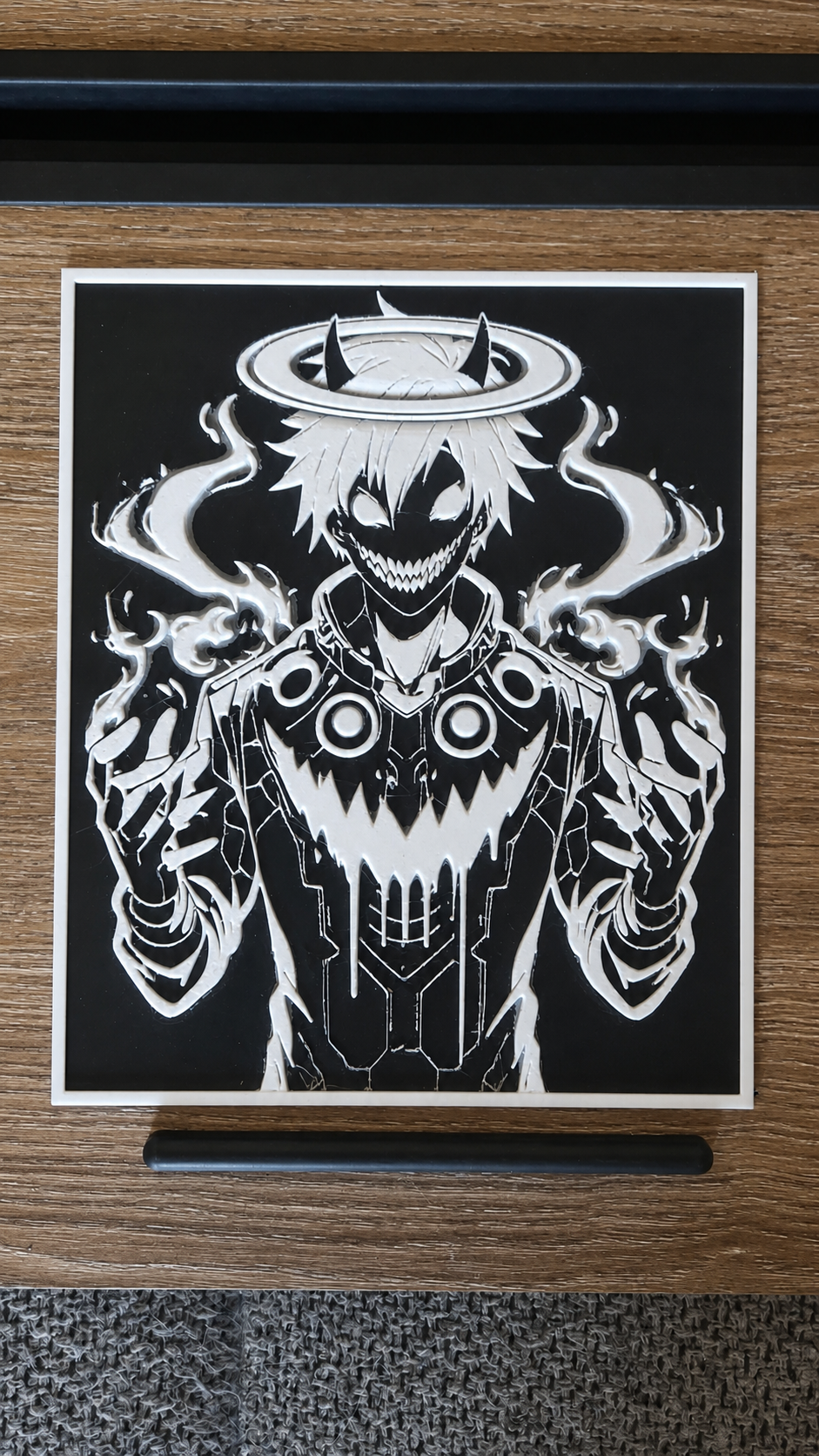 Halo of the Damned - Dark Anime HueForge Wall Art