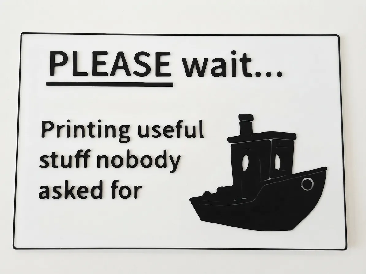 PLEASE wait, printing useful stuff, sign - no AMS
