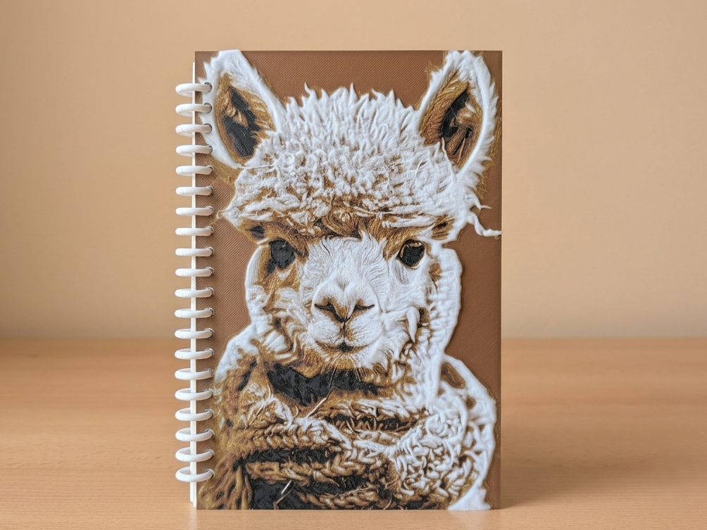 Cute Alpaca/Llama with Scarf Notebook Cover