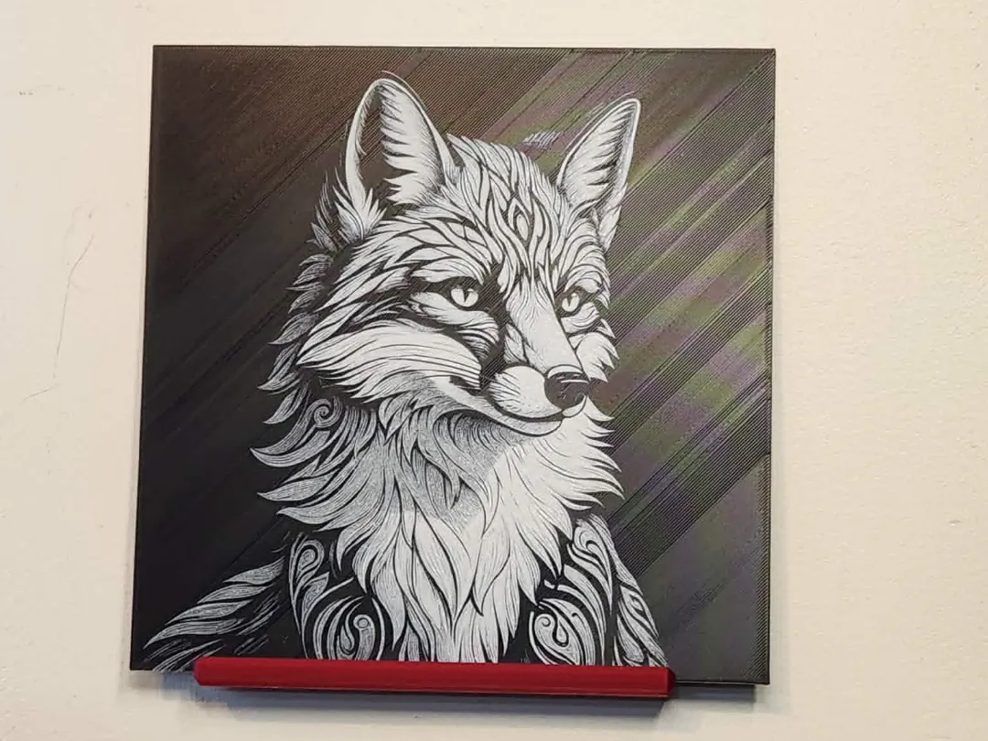 Hueforge - Detailed Ornate Fox Head Portrait