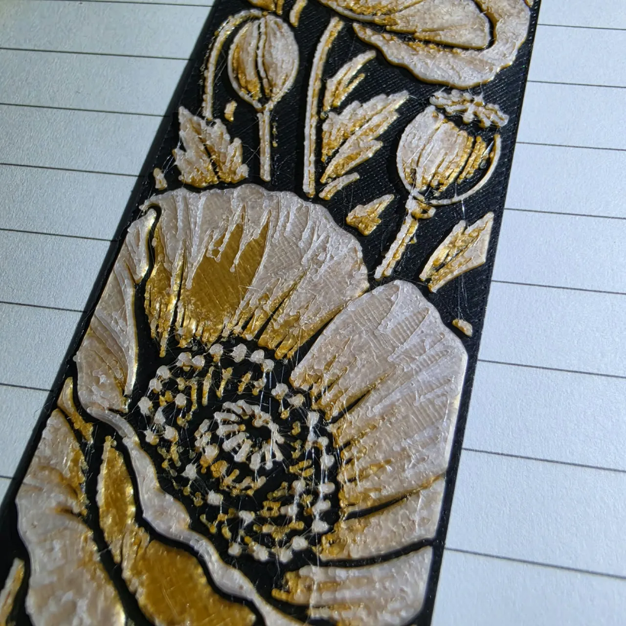 Botanical Poppies – HueForge Bookmark