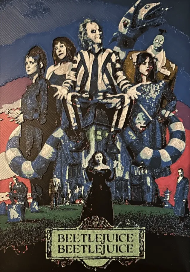 Hueforge Movie Poster - Beetlejuice Beetlejuice -
