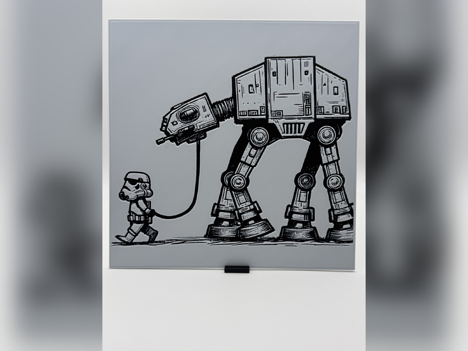 Stormtrooper Walking an AT-AT HueForge Print