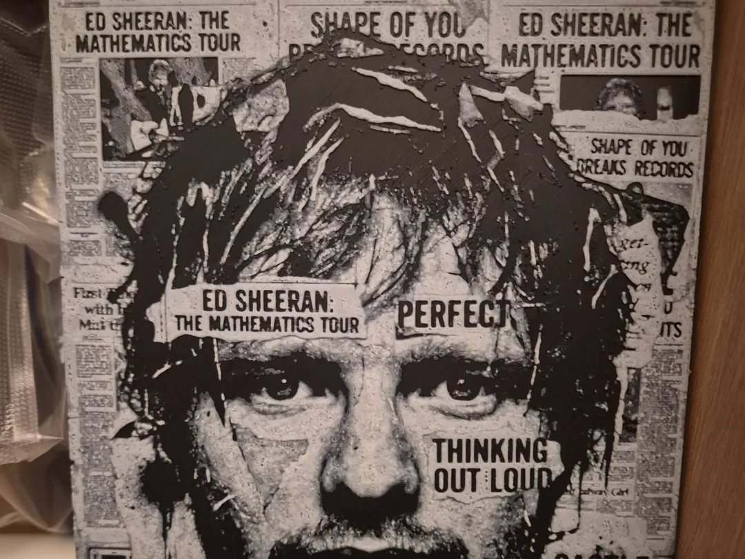 Ed Sheeran newspaper hueforge