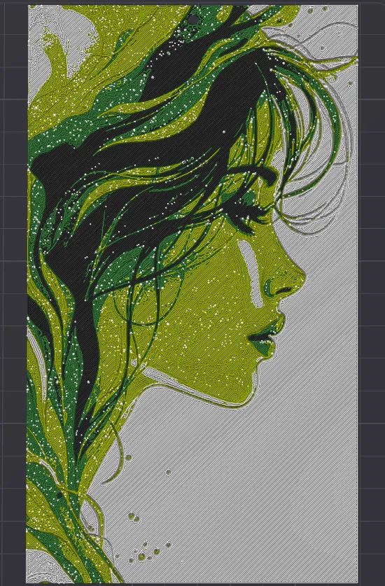 Woman face - painting