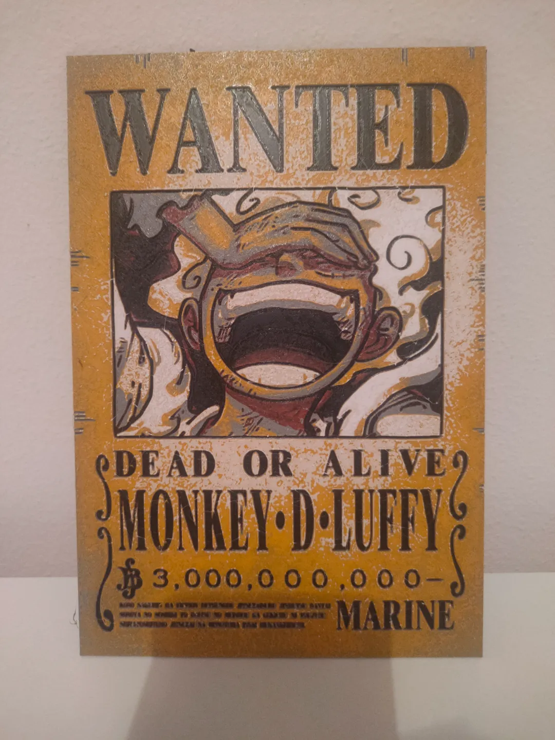 One piece Luffy wanted poster hueforge