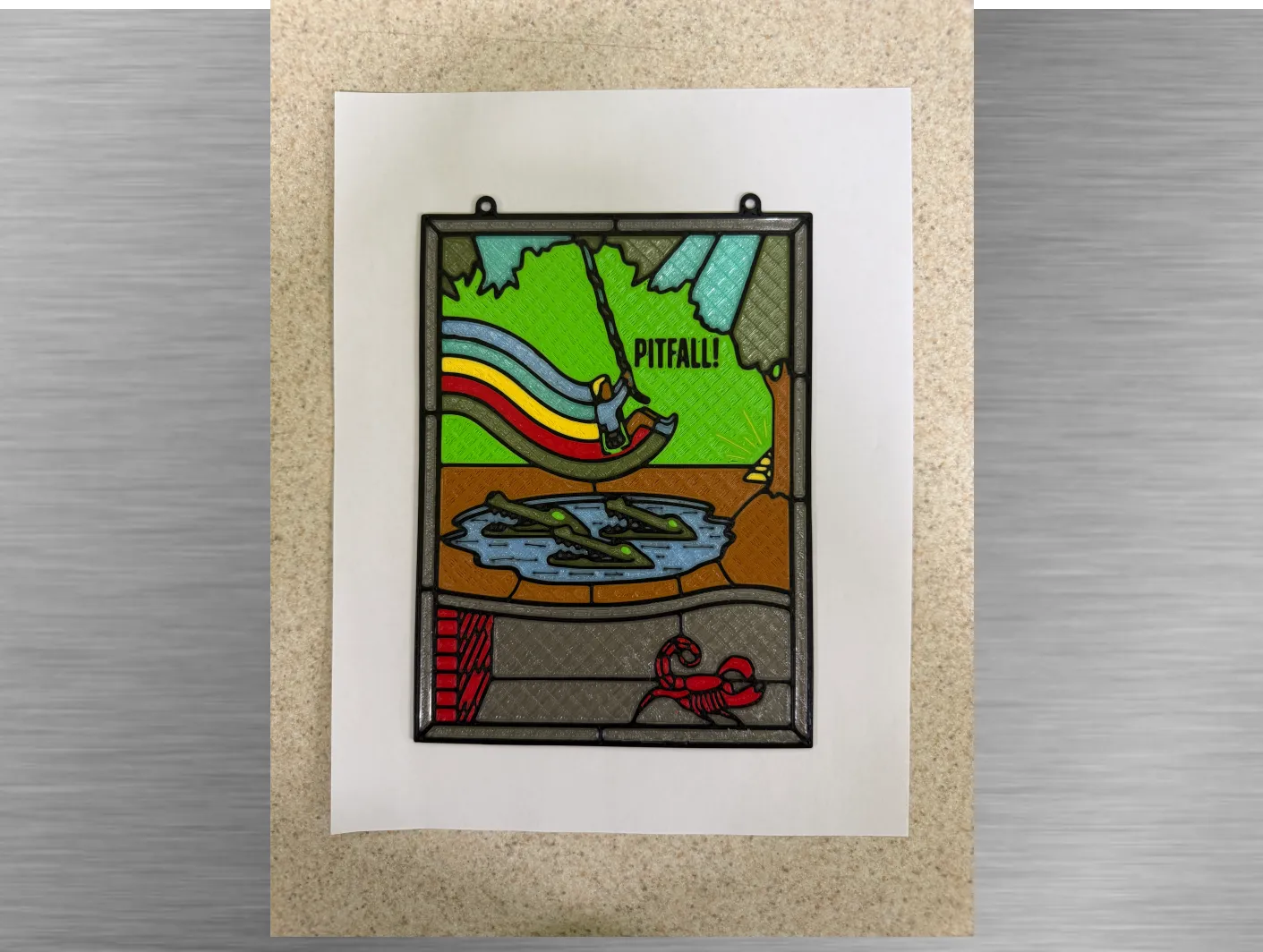 Pitfall Scene -Suncatcher