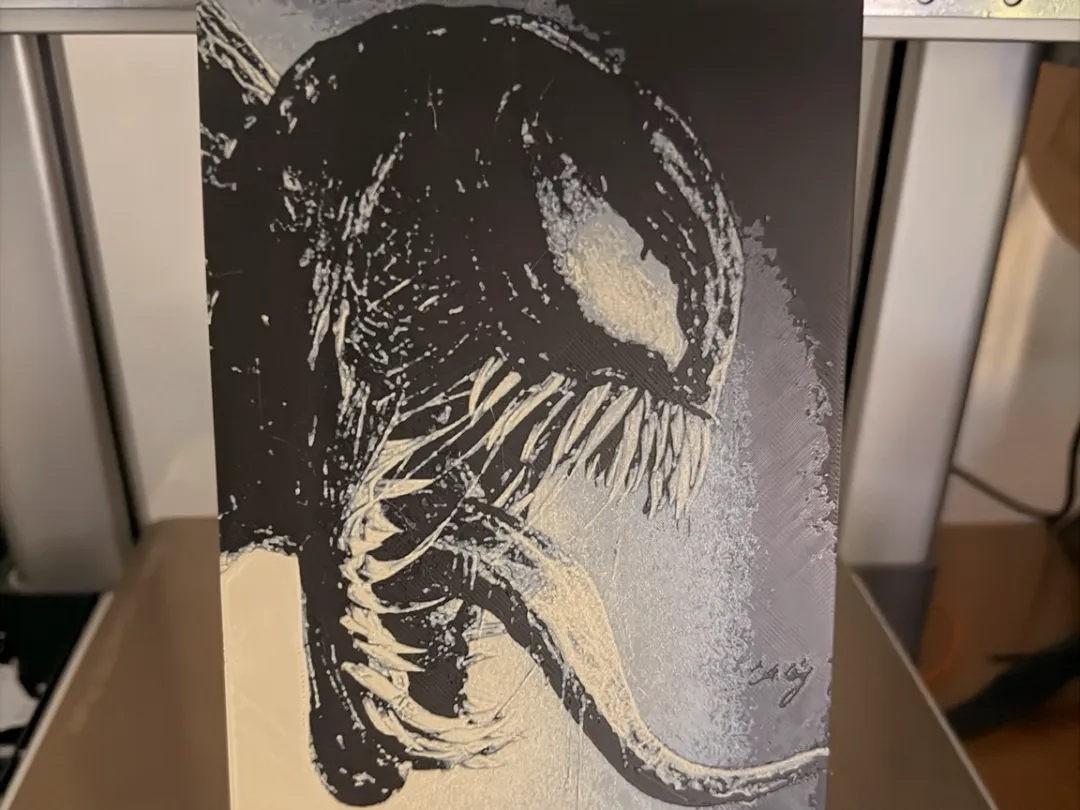 Venom – Dark Symbiote HueForge Art