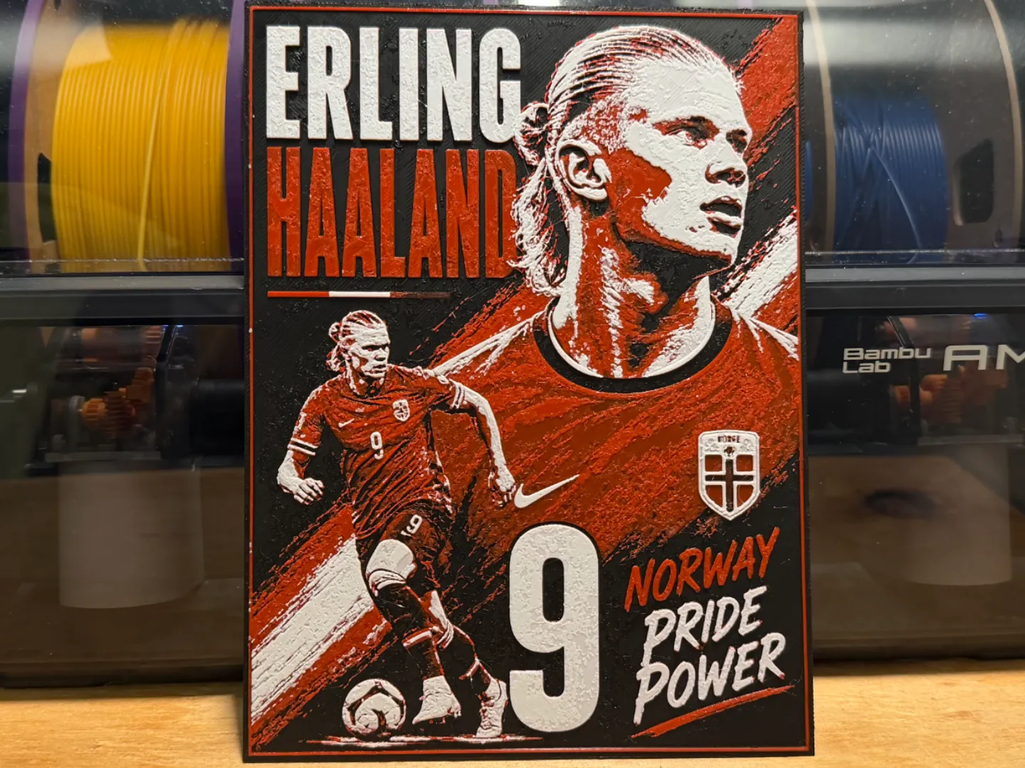Norway Erling Haaland World Cup Poster HueForge
