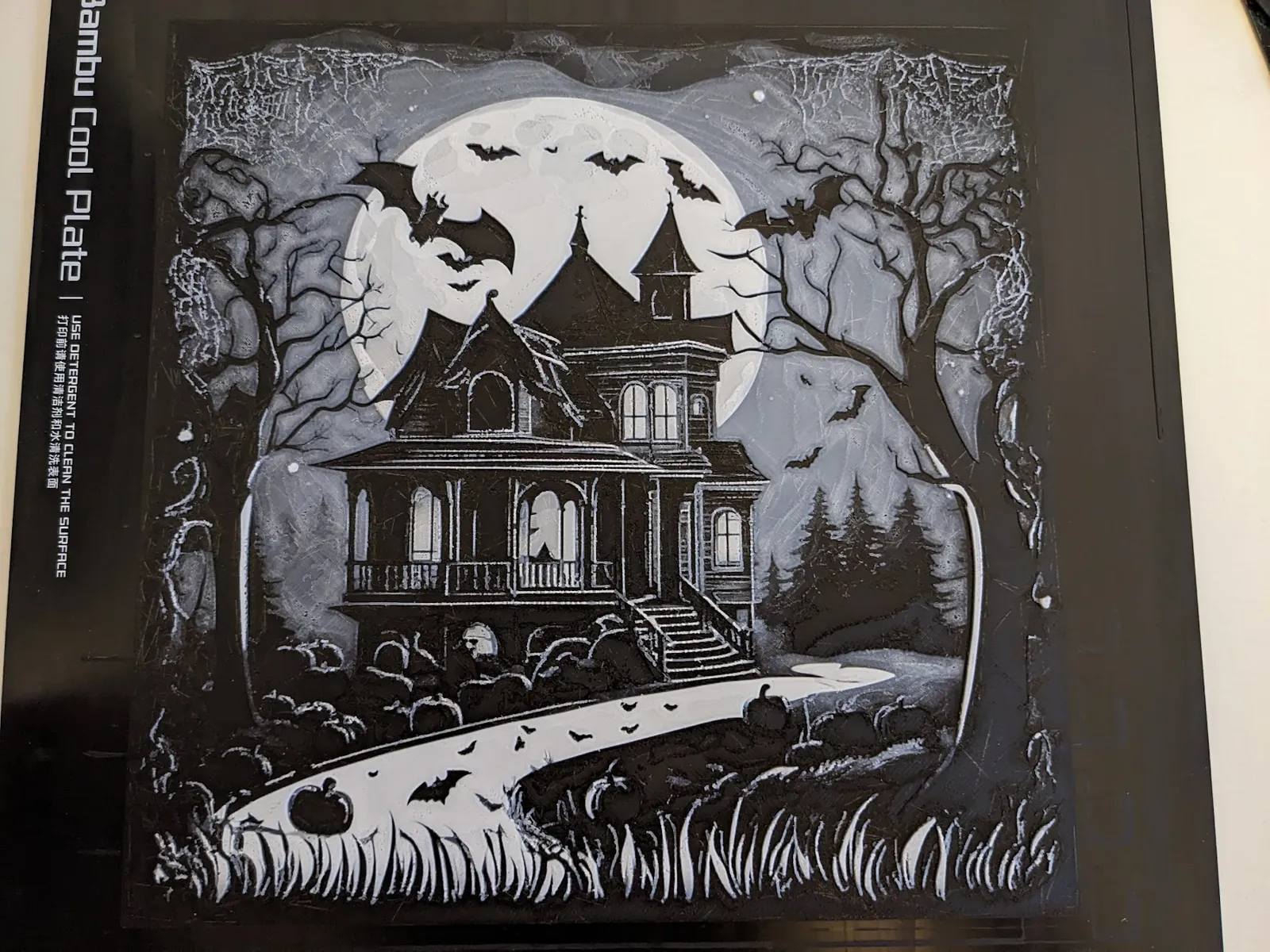 Scary Halloween Mansion (Filament Painting) - HueForge