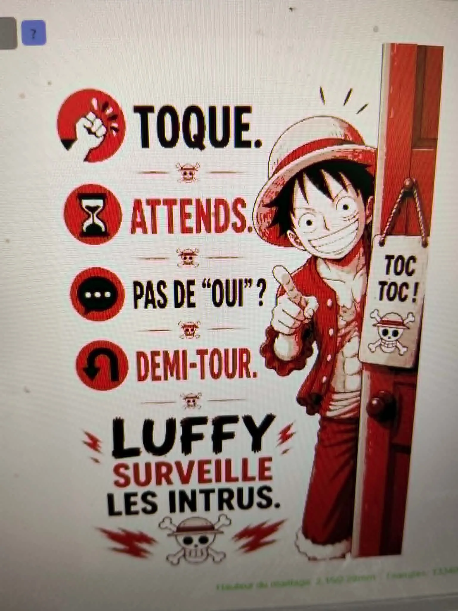 luffy porte pancarte hueforge ams non obligatoire