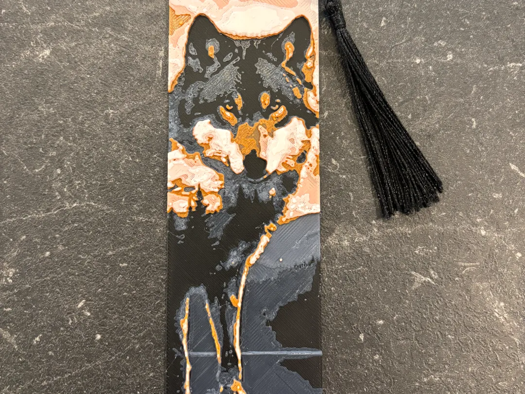 Wolf Bookmark Hueforge