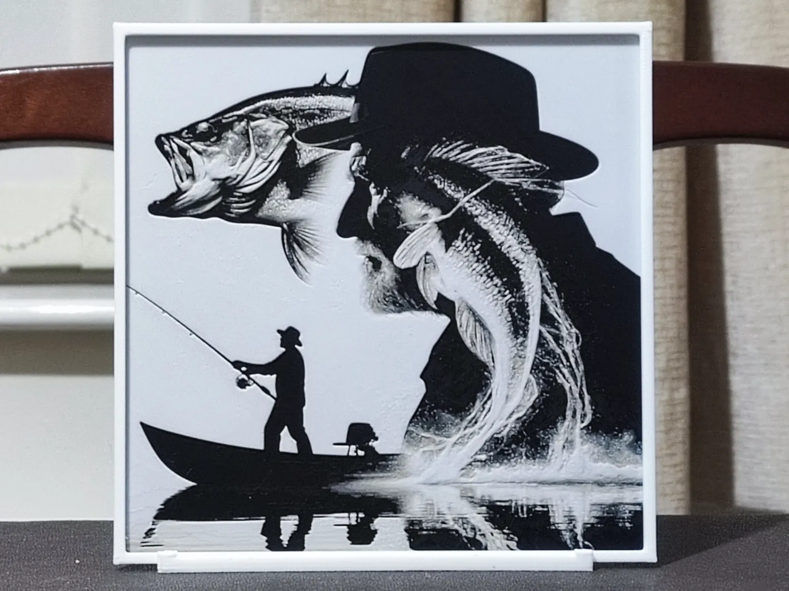 Double Exposure Gone Fishing - 3 Color HueForge
