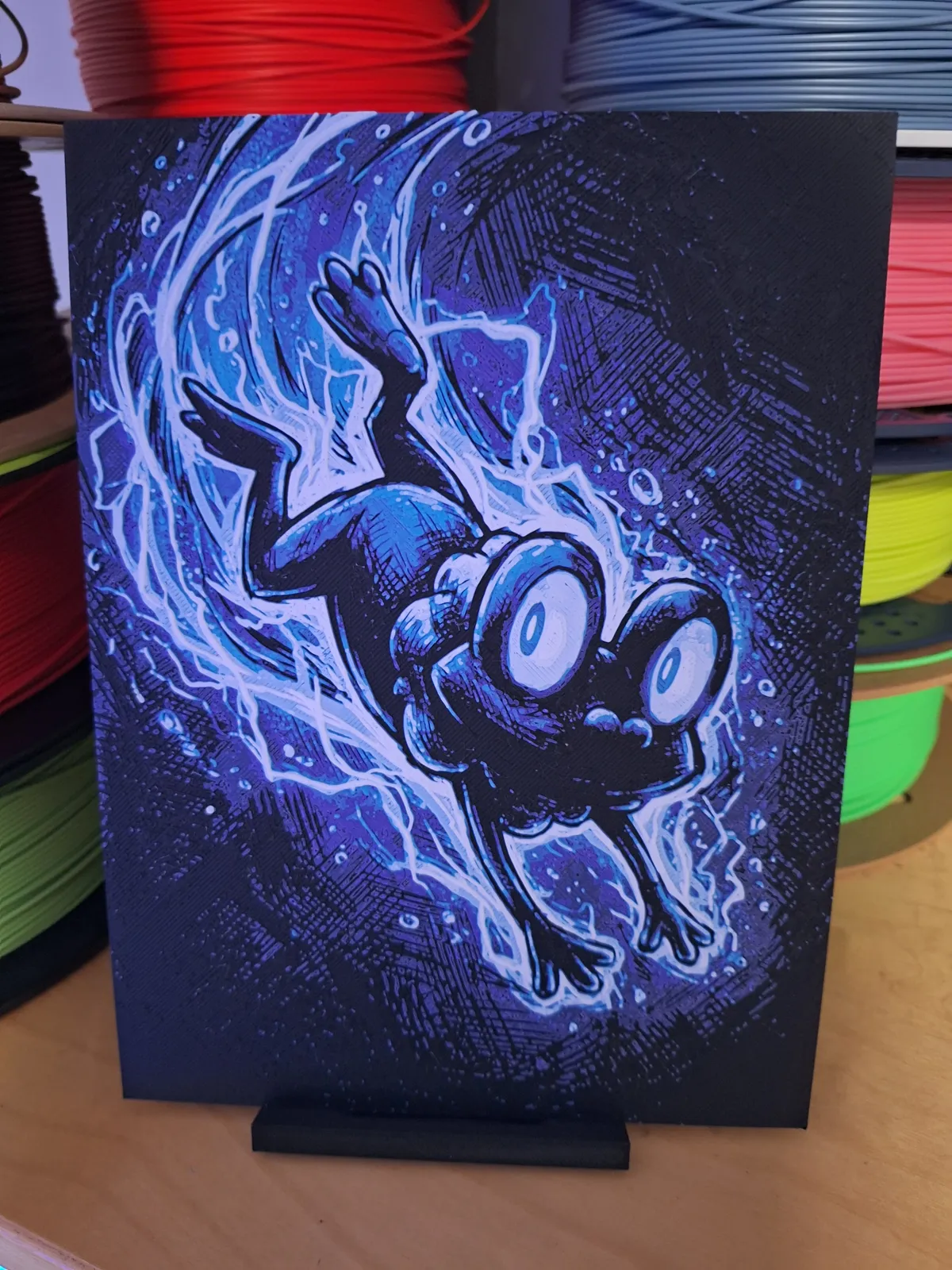 Froakie Dive - Hueforge Wall Art
