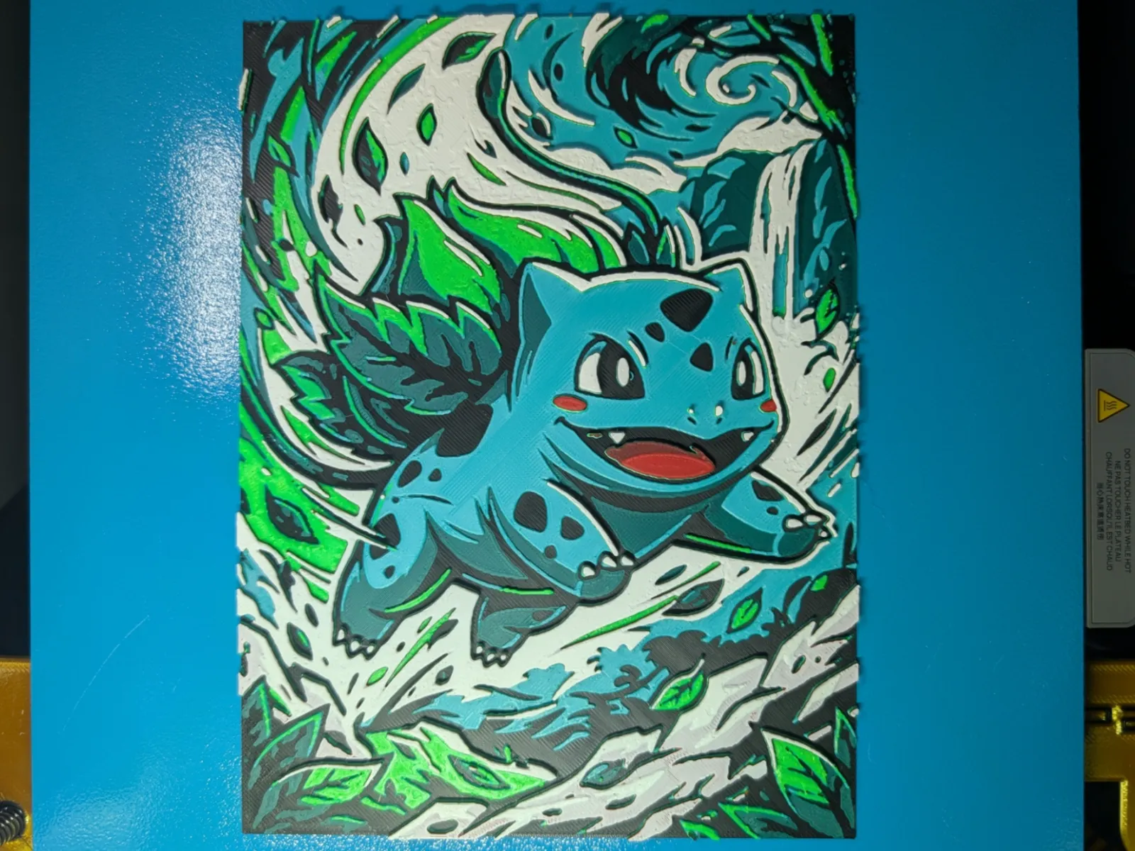 Bulbasaur Pokemon 6x8 Hueforge 3D Multicolor Decor