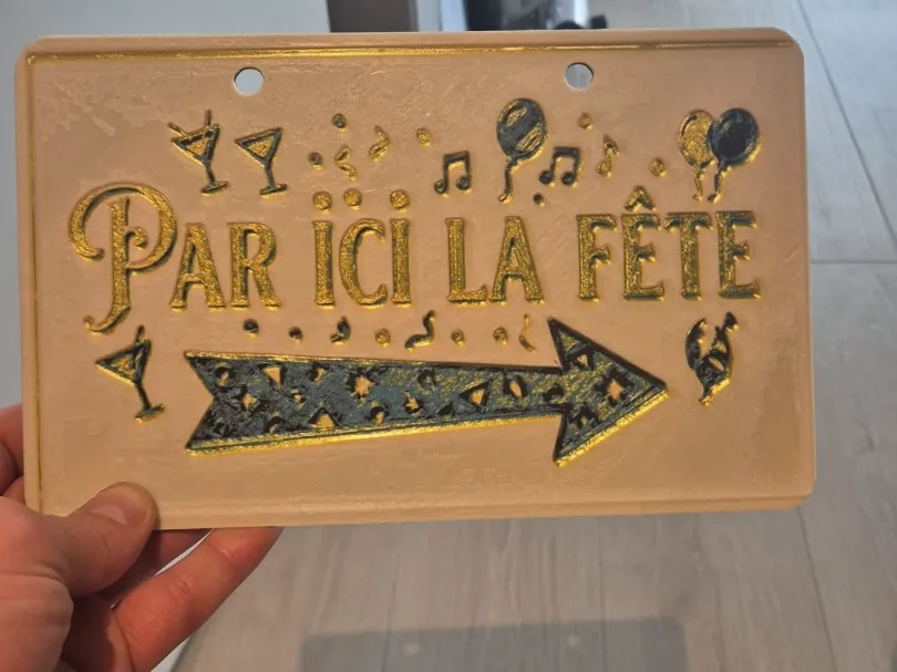 plaque par ici la fete