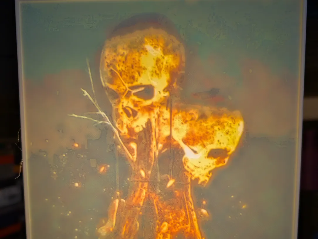 Lithophane lightbox - Dead By Daylight Hex Totem