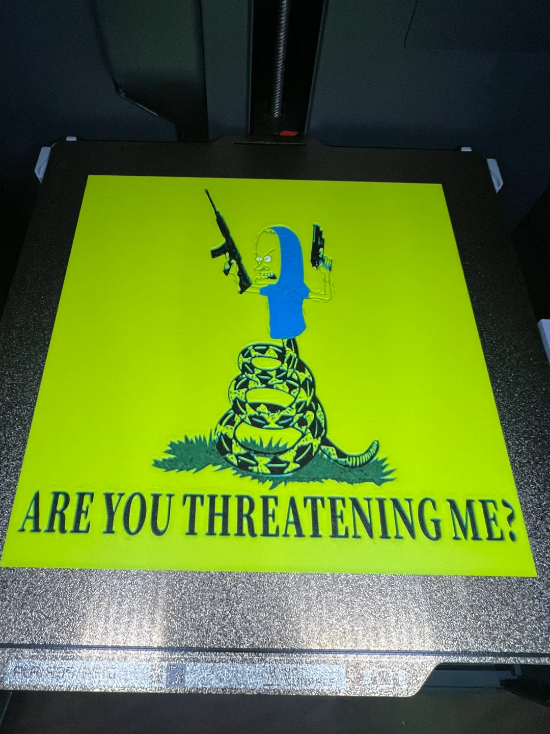 Beavis (Gadsen) "Are You Threatening Me?" Hueforge
