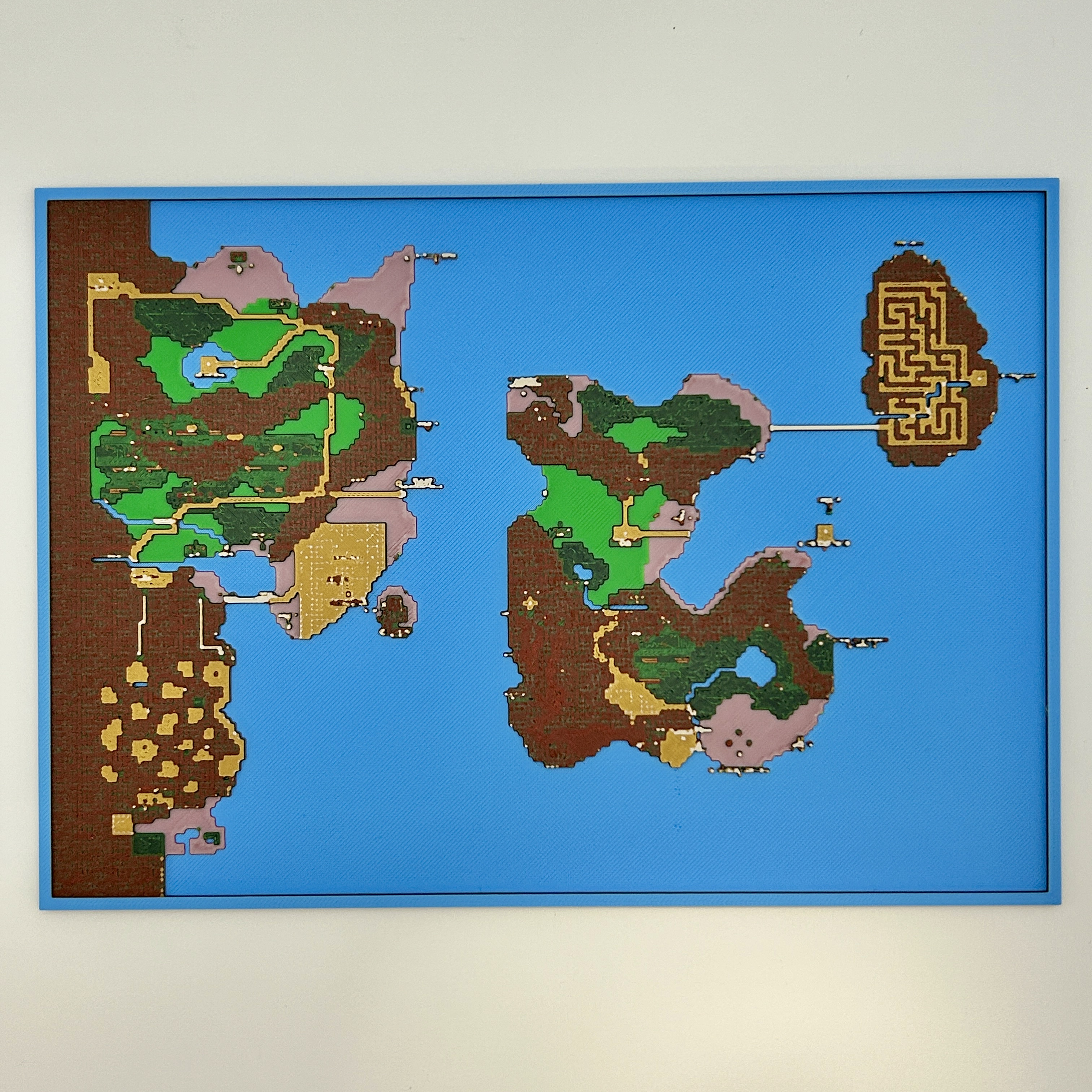 Zelda 2 Hyrule World Map HueForge