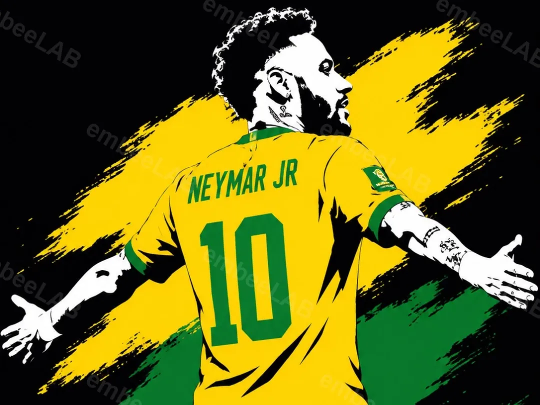 Neymar Jr #10 Brazill Wall Picture Fan Art