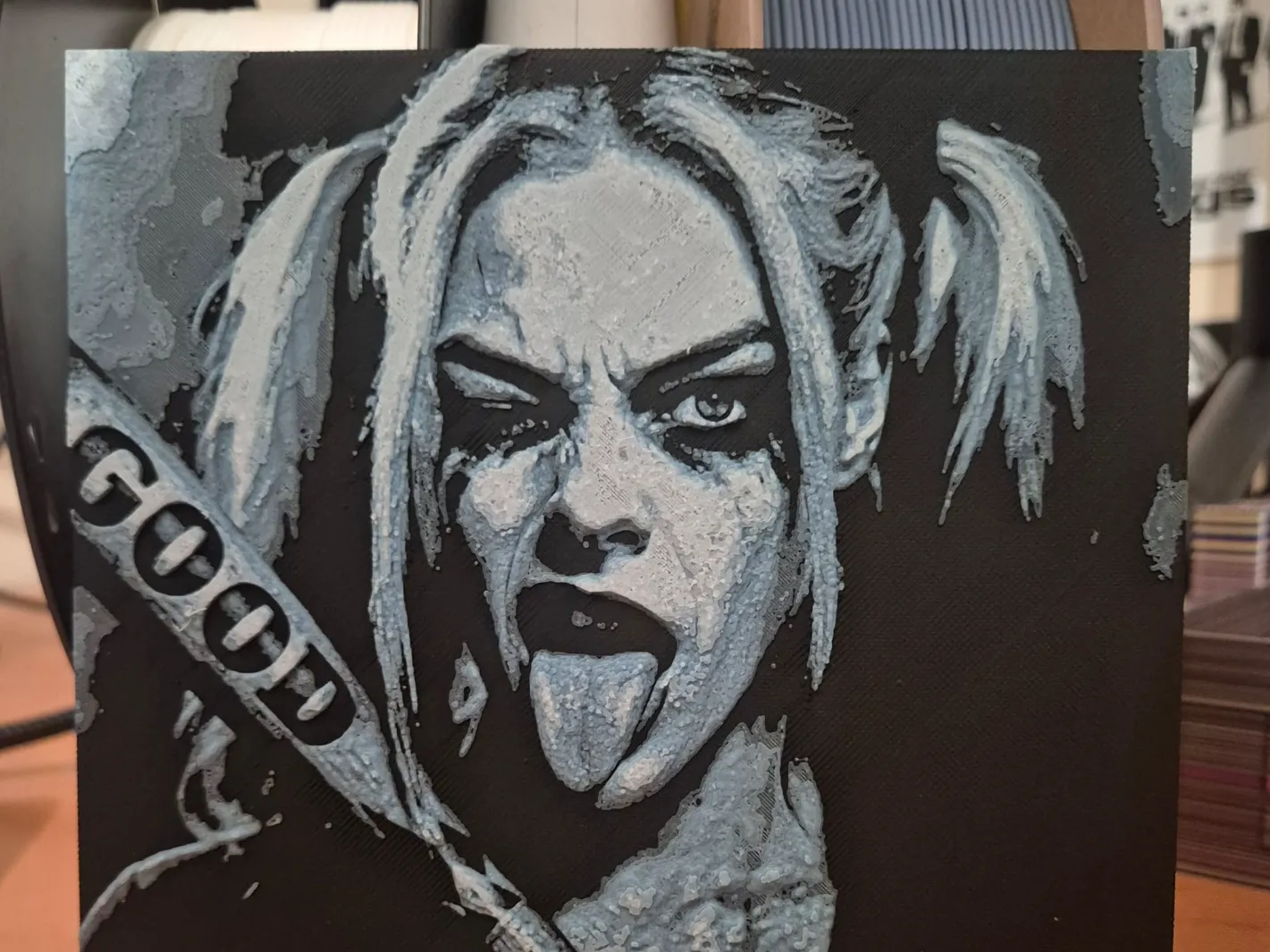 Harley Quinn Tongue hueforge