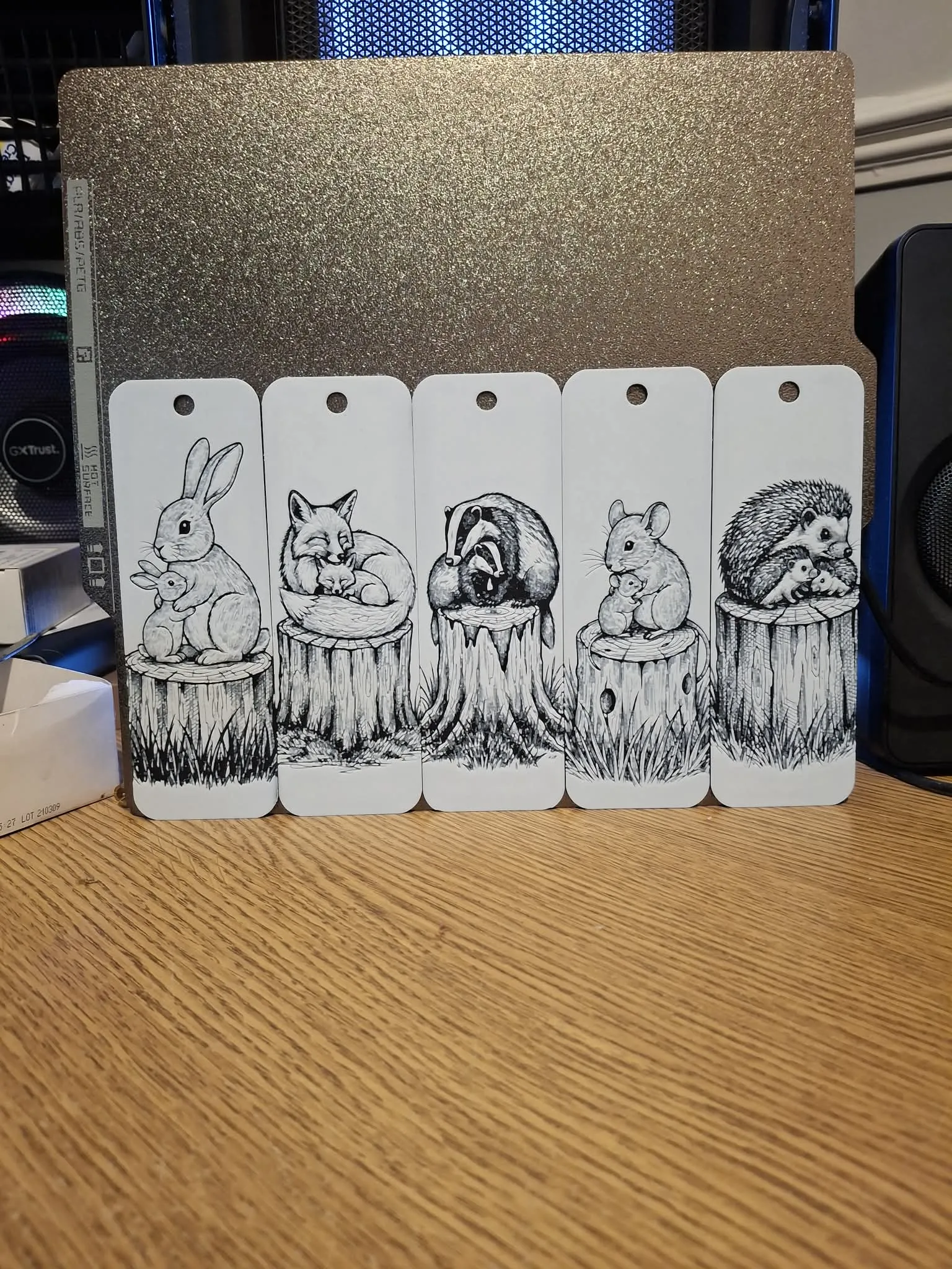 Mama forest animal bookmarks