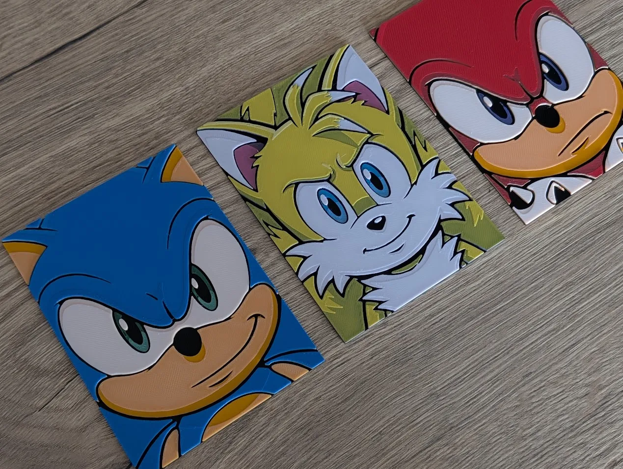 Sonic, Tails & Knuckles Hueforge & Frame