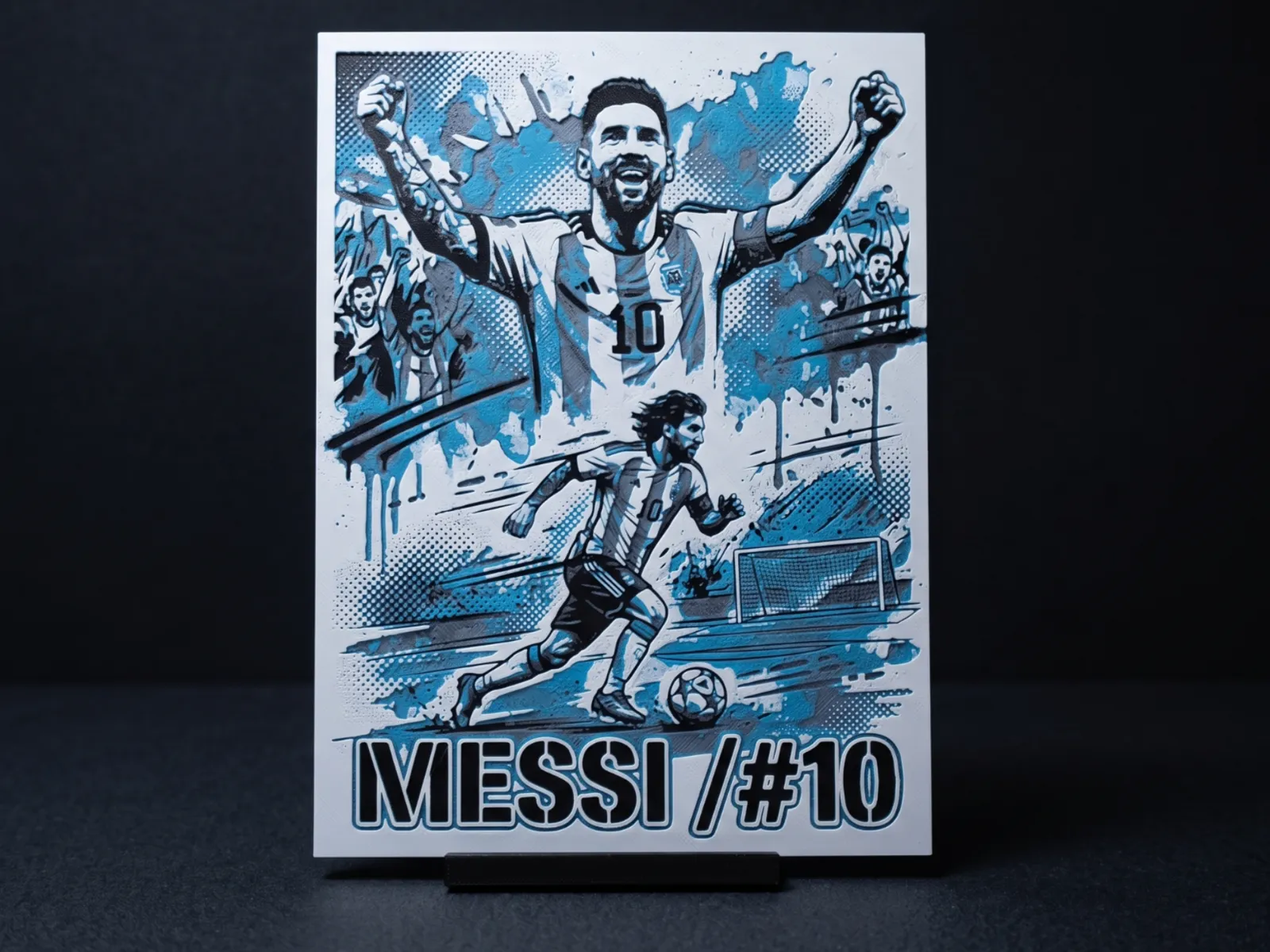 Messi #10 Portrait - Hueforge Wall Art