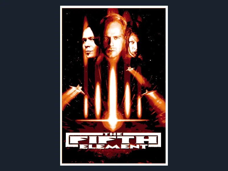 The Fifth Element (Movie Poster - HueForge)