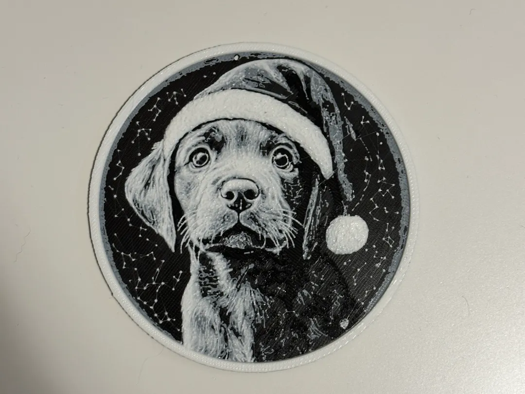 Christmas Labrador Ornament (Hue Forge)