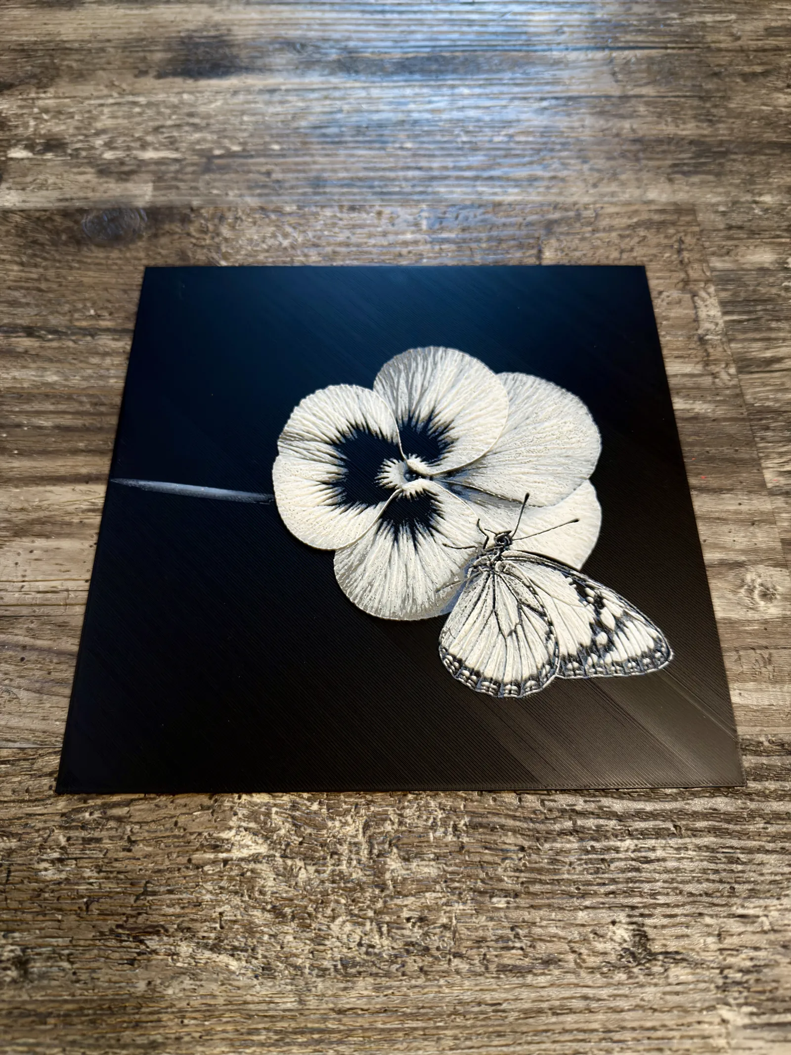 Violet with butterfly Flower Series