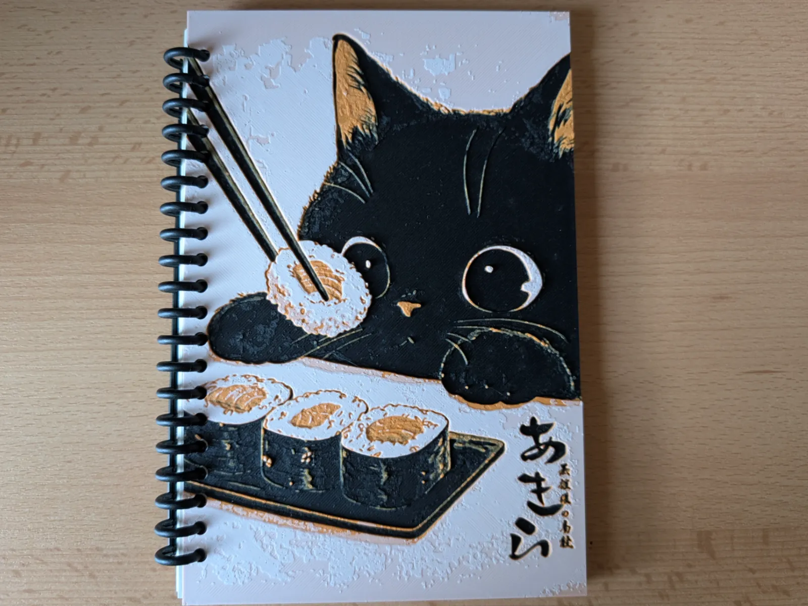 Cute sushi cat notebook cover