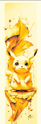 Fan Art set of 3 bookmarks - Pokemon star Pikachu