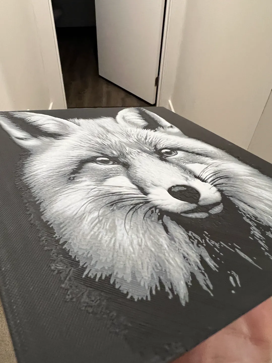 Fox Grayscale Art Hueforge
