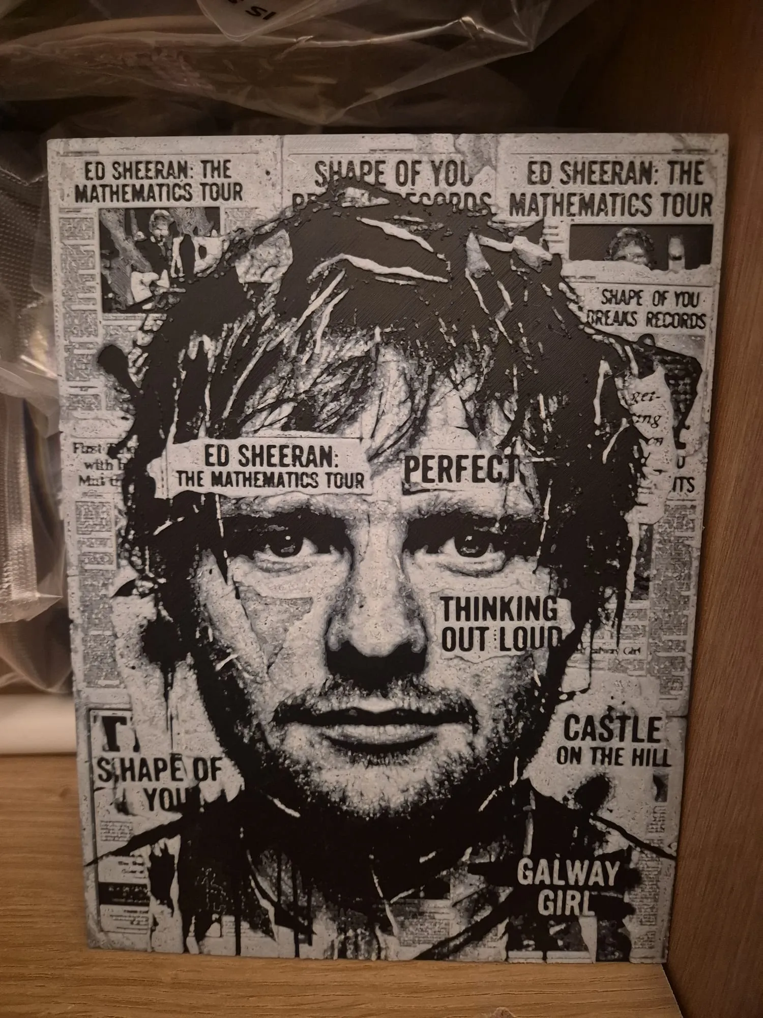 Ed Sheeran newspaper hueforge