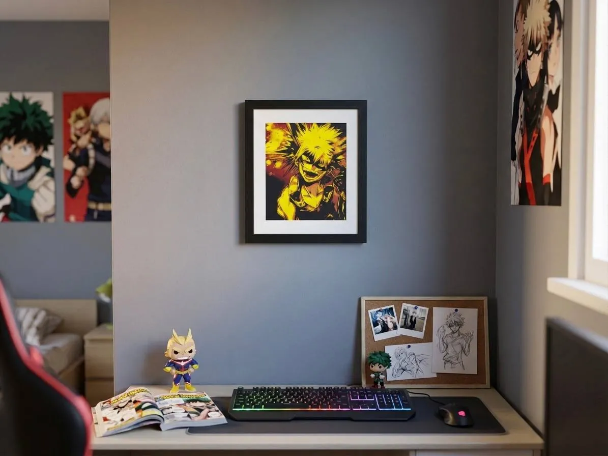 Bakugo Bang - My Hero Accademia wall art Hueforge
