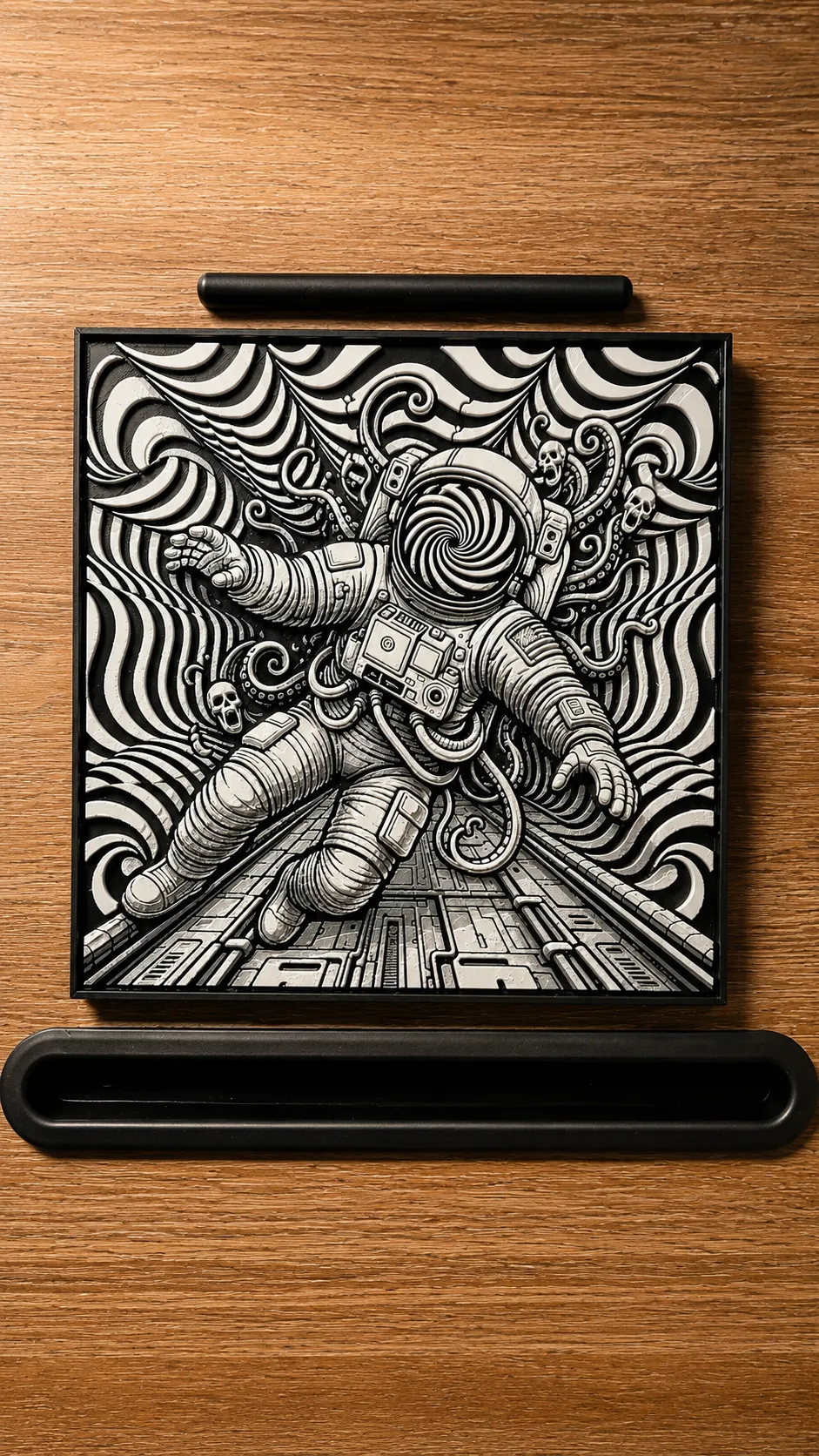 Hypnotic Cosmos Astronaut - HueForge Art