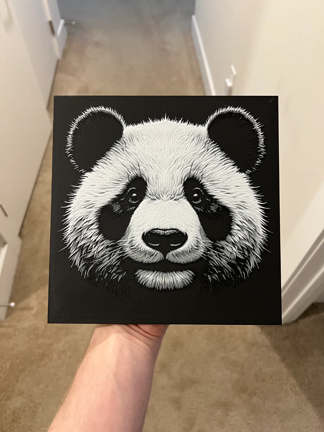 Panda Face Art Hueforge