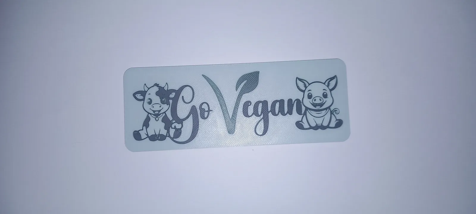 HueForge | Go Vegan 3D printed Sticker