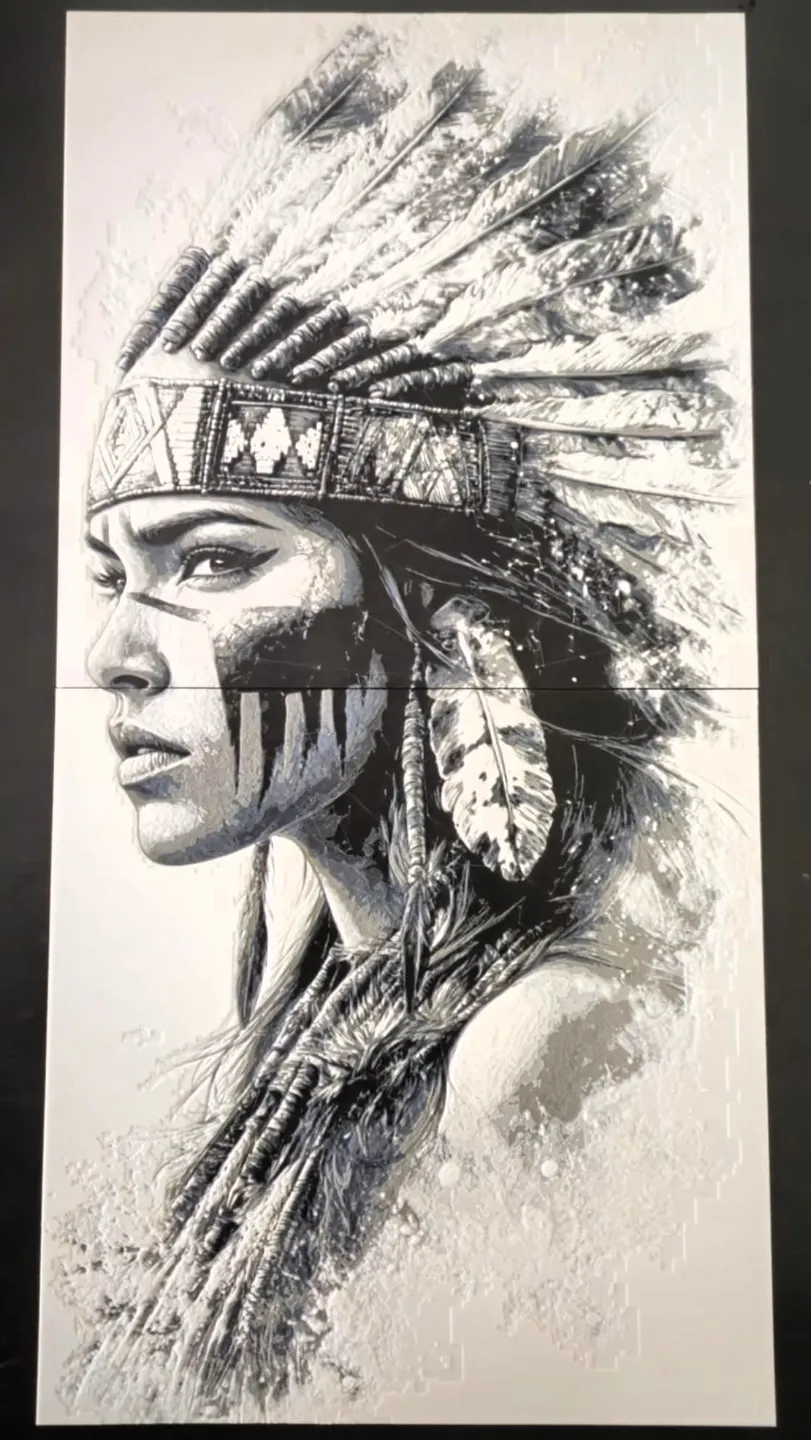 Native American Woman Hueforge 200x400
