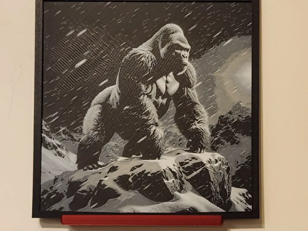 Gorilla in Blizzard HueForge