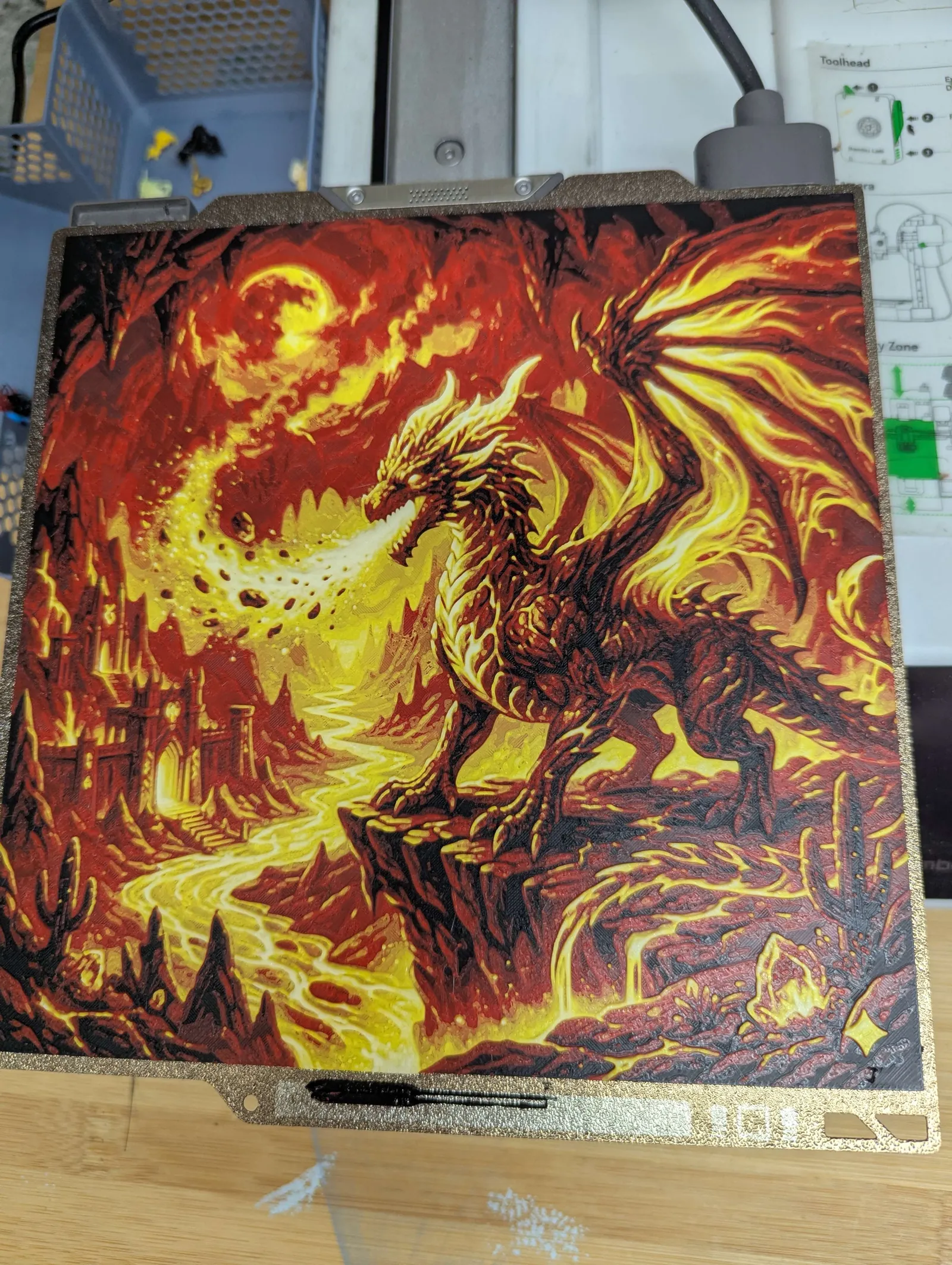 hueforge dragon de feu