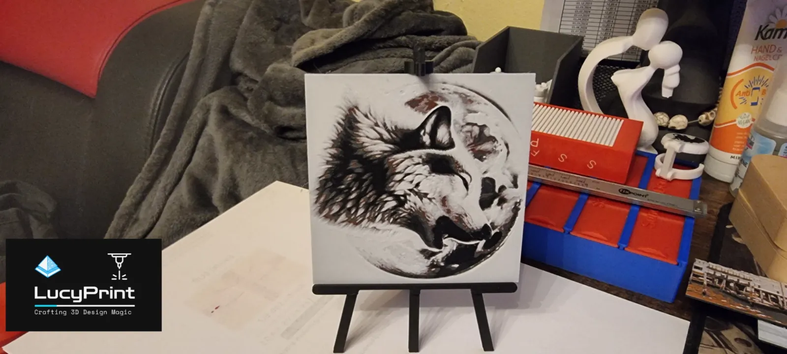 Easel for HueForge pictures