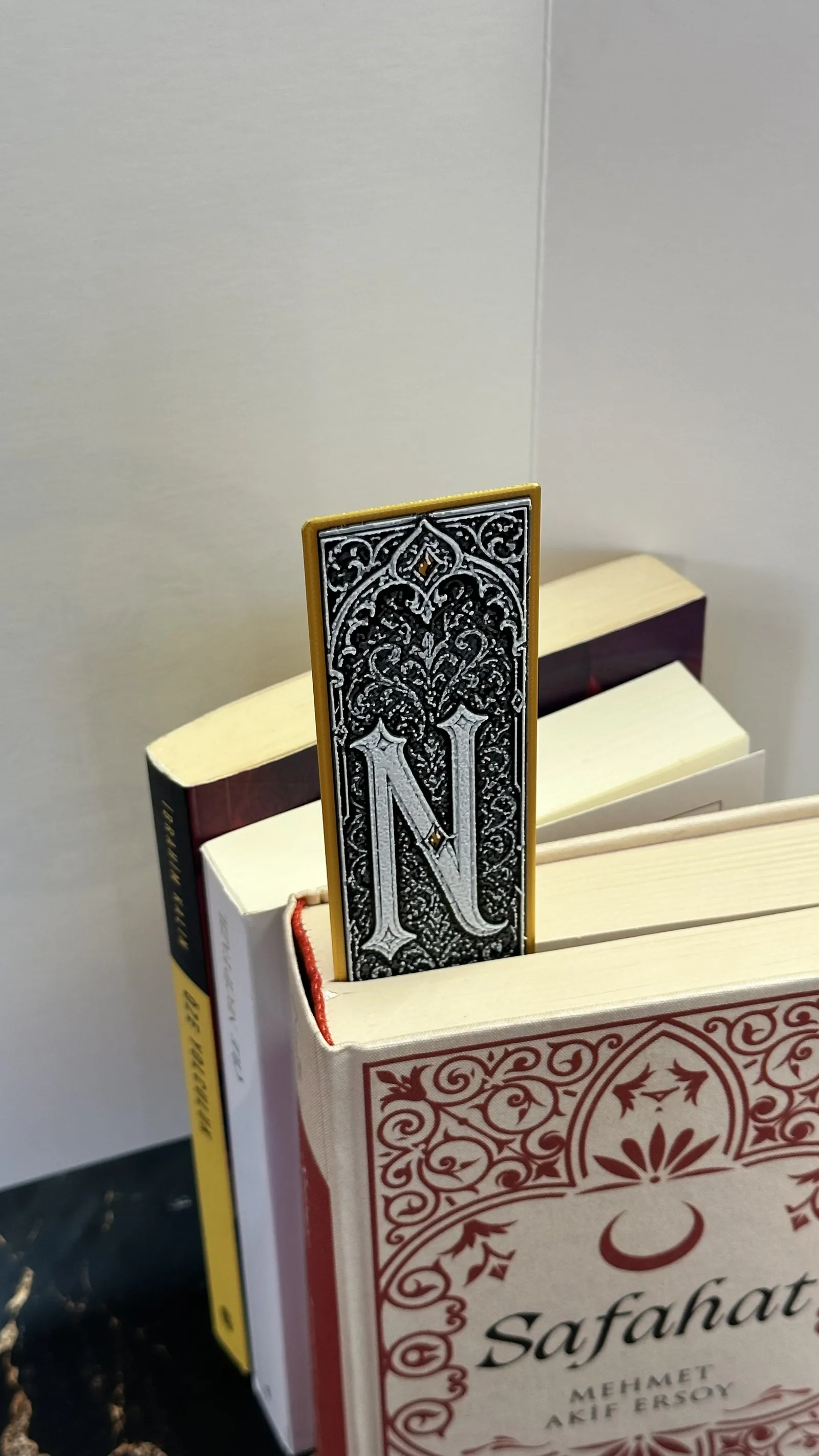 Gothic Letter N Bookmark - HueForge Alphabet