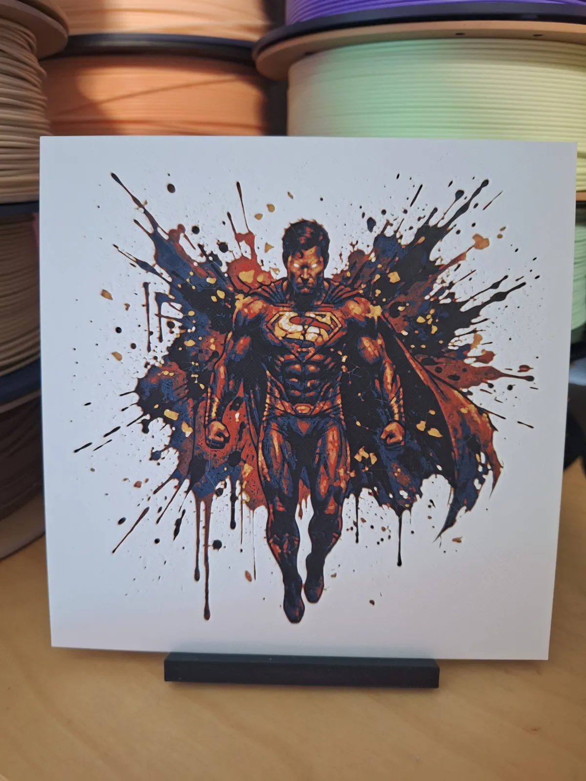 Superman Inksplash - Hueforge Wall Art