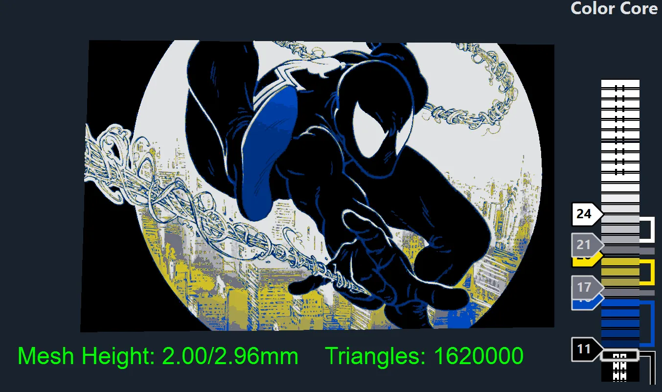 HueForge Spiderman Black Mcfarlane